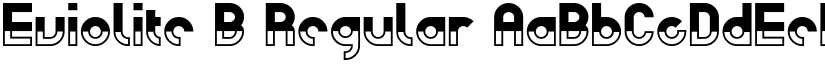 Eviolite B Regular font