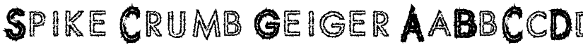 Spike Crumb Geiger font