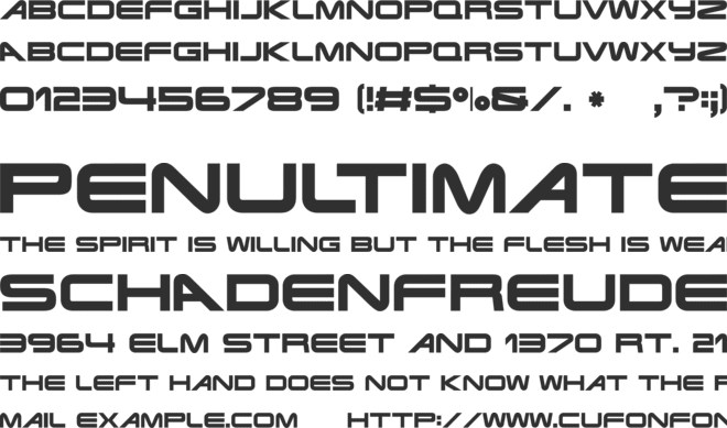 Terminator Real NFI font preview