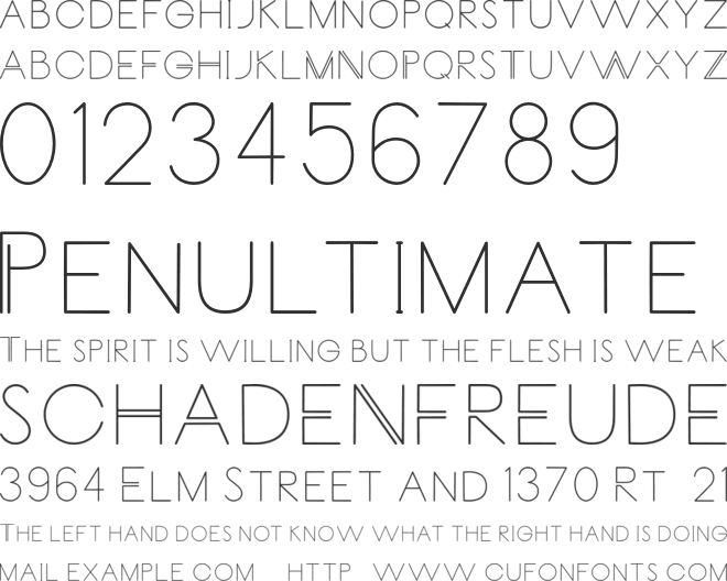 Carrinady font preview