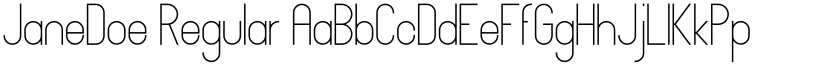 JaneDoe Regular font