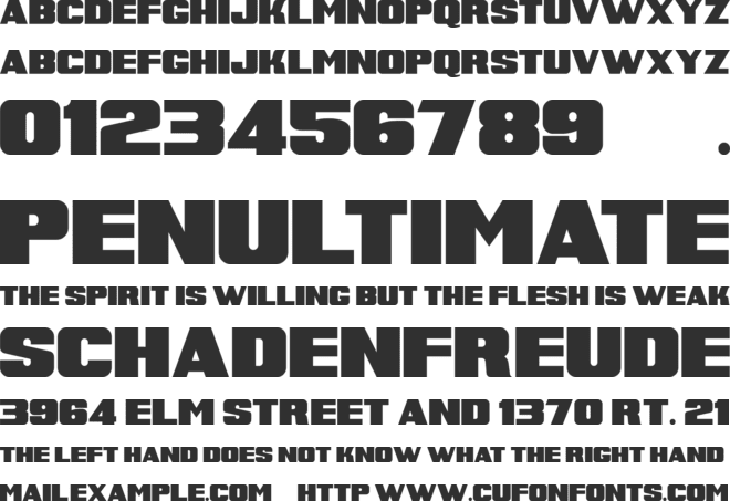 Super Retro M54 font preview
