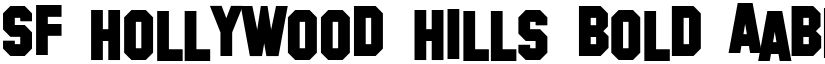 SF Hollywood Hills Bold font