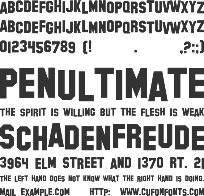 SF Hollywood Hills font preview