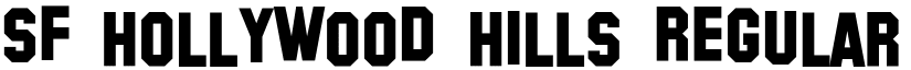 SF Hollywood Hills Regular font