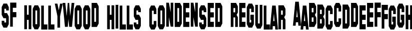 SF Hollywood Hills Condensed Regular font