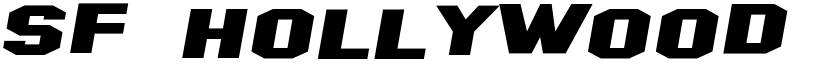 SF Hollywood Hills Extended Italic font