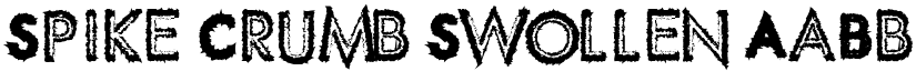 Spike Crumb Swollen font