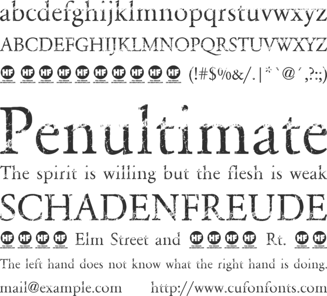 NIGHTMARE PILLS font preview