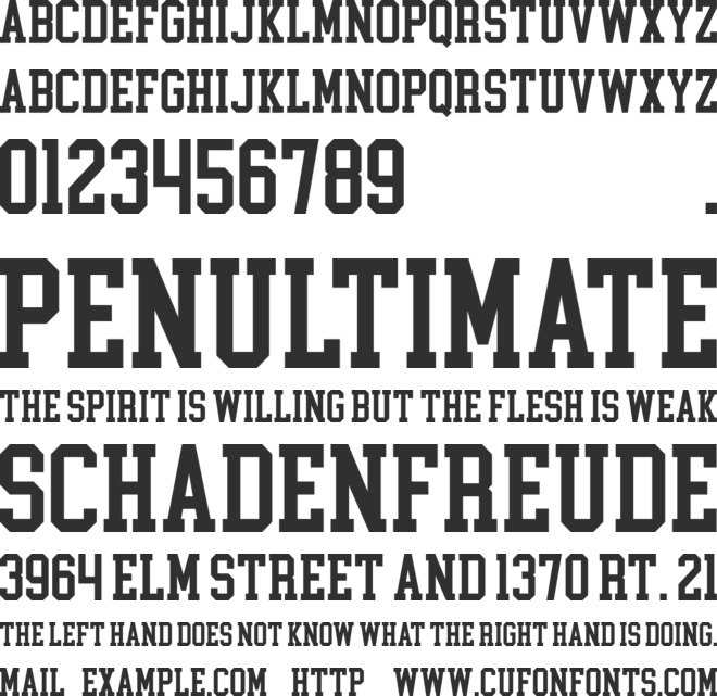 College Block 2.0 font preview