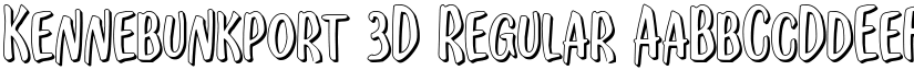 Kennebunkport 3D Regular font