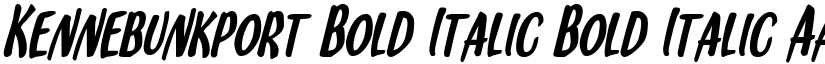 Kennebunkport Bold Italic Bold Italic font