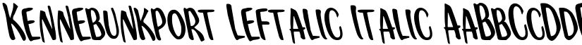 Kennebunkport Leftalic Italic font