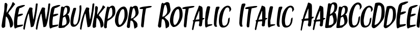 Kennebunkport Rotalic Italic font