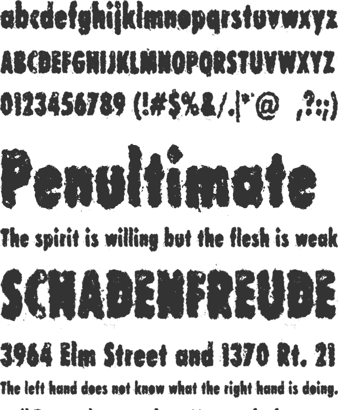 Corrupt Government font preview