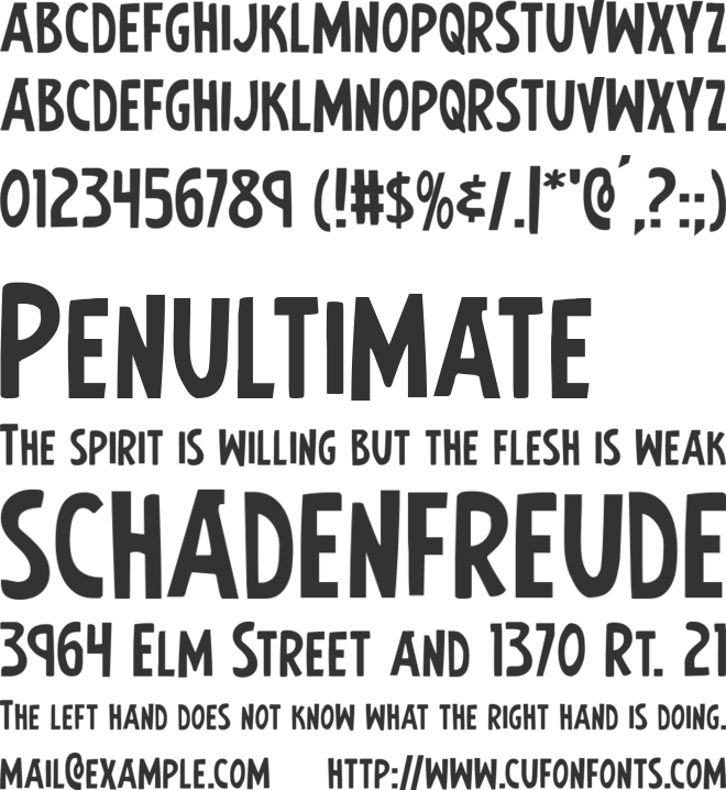 Earth's Mightiest font preview