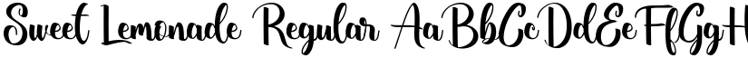 Sweet Lemonade Regular font