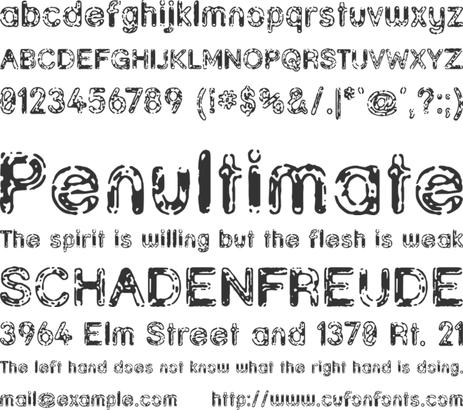 Grunja font preview