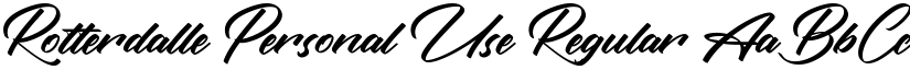 Rotterdalle Personal Use Regular font