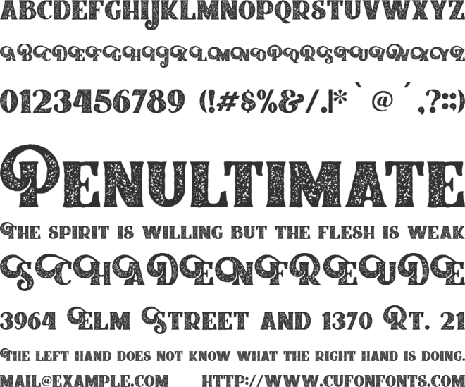 Braton Composer Stamp Rough font preview
