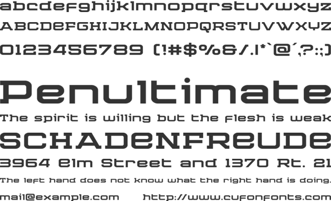 Cydonia Century font preview