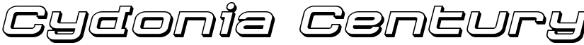Cydonia Century 3D Italic Italic font
