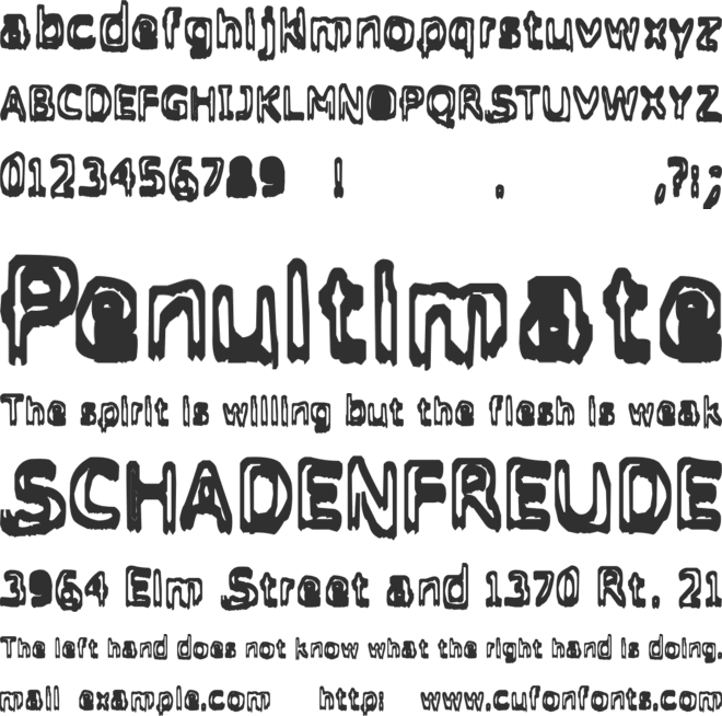 Grasping font preview