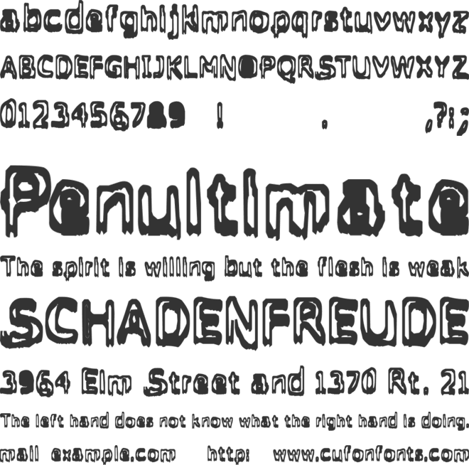 Grasping font preview