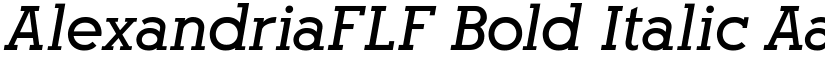 AlexandriaFLF Bold Italic font
