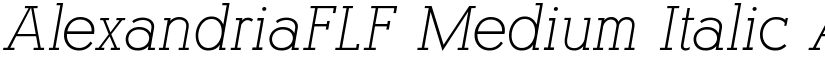 AlexandriaFLF Medium Italic font