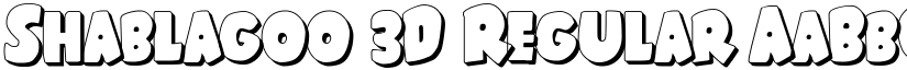Shablagoo 3D Regular font