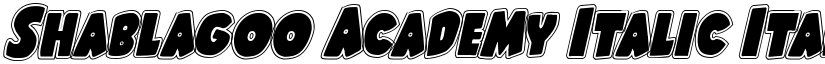 Shablagoo Academy Italic Italic font