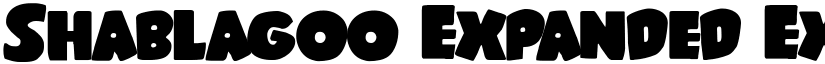 Shablagoo Expanded Expanded font