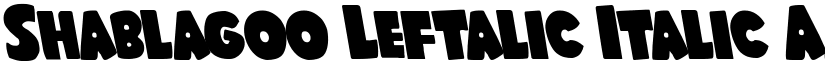 Shablagoo Leftalic Italic font