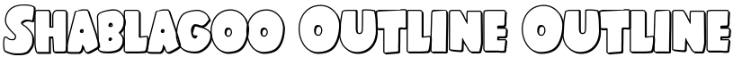 Shablagoo Outline Outline font