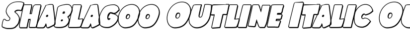 Shablagoo Outline Italic Outline Italic font