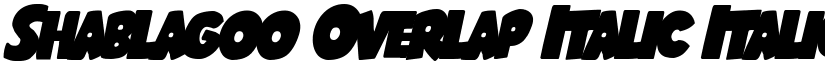 Shablagoo Overlap Italic Italic font