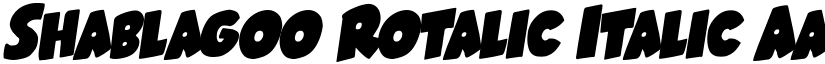 Shablagoo Rotalic Italic font