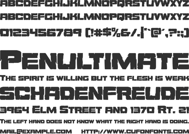 Ore Crusher font preview