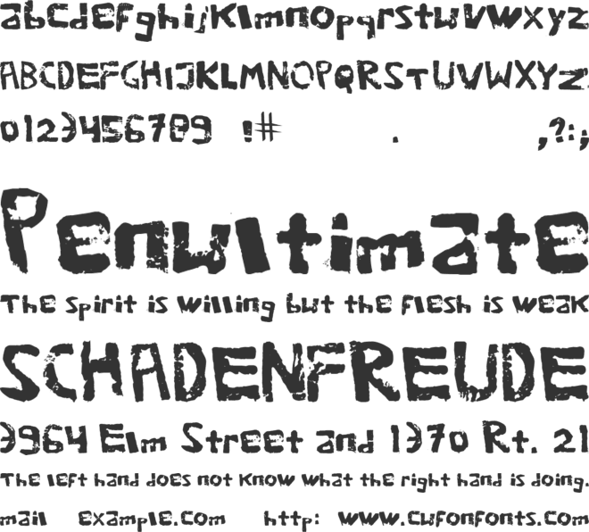 We are potatoes font preview