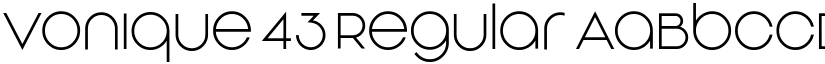 Vonique 43 Regular font