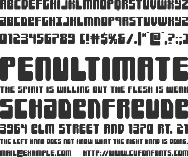 Force Majeure font preview