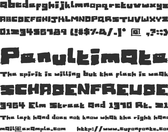 Sketchy font preview