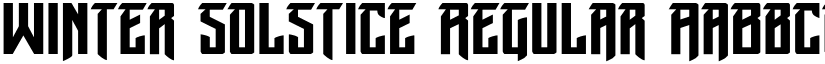 Winter Solstice Regular font