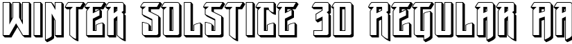 Winter Solstice 3D Regular font