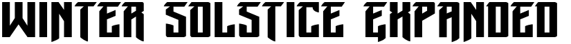 Winter Solstice Expanded Expanded font