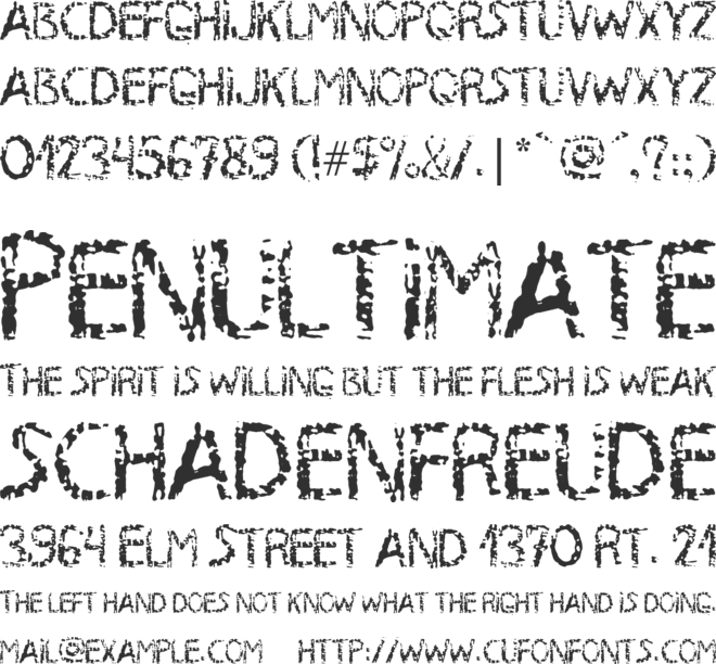 MB RustyIron font preview