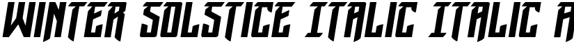 Winter Solstice Italic Italic font