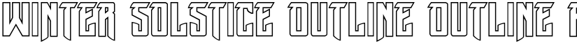 Winter Solstice Outline Outline font