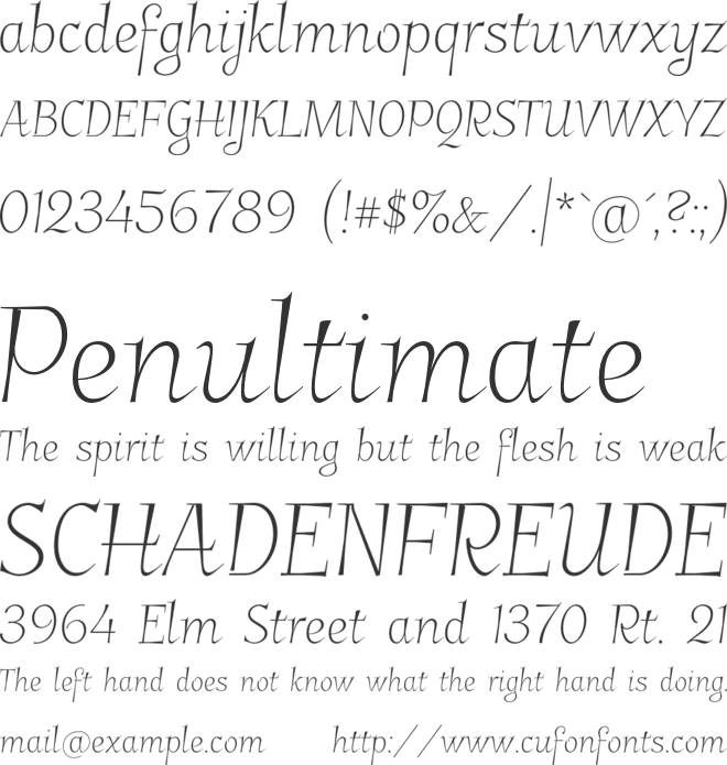 Garineldo font preview